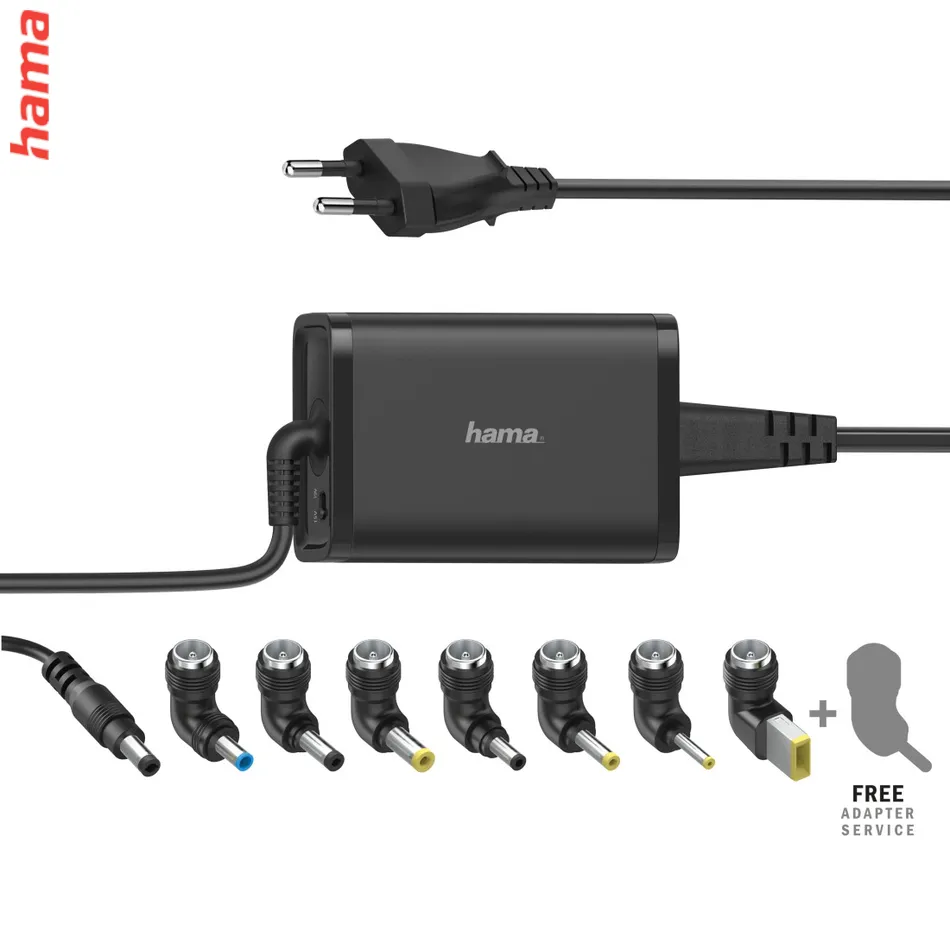 Hama univerzálny napájací adaptér pre notebook, 15/19 V, 65 W