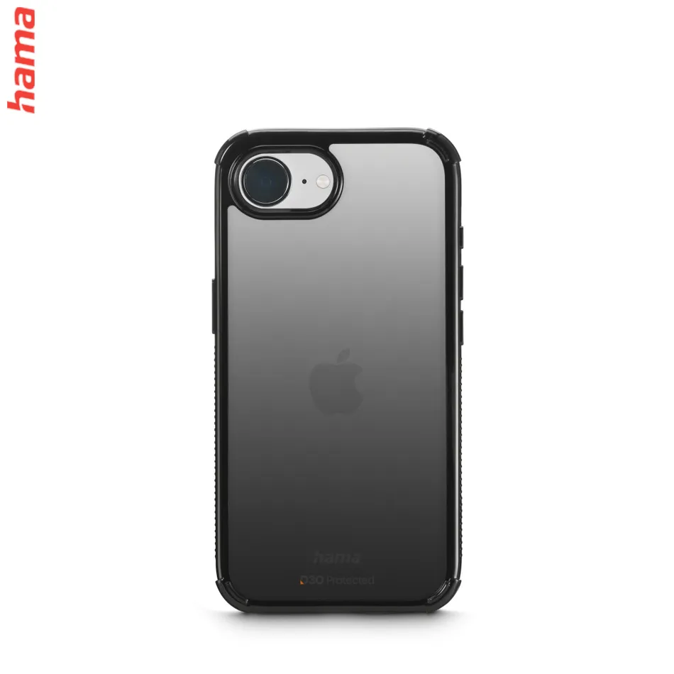 Hama Extreme Protect, kryt pre Apple iPhone 16e, materiál D3O®, priehľadný čierny  