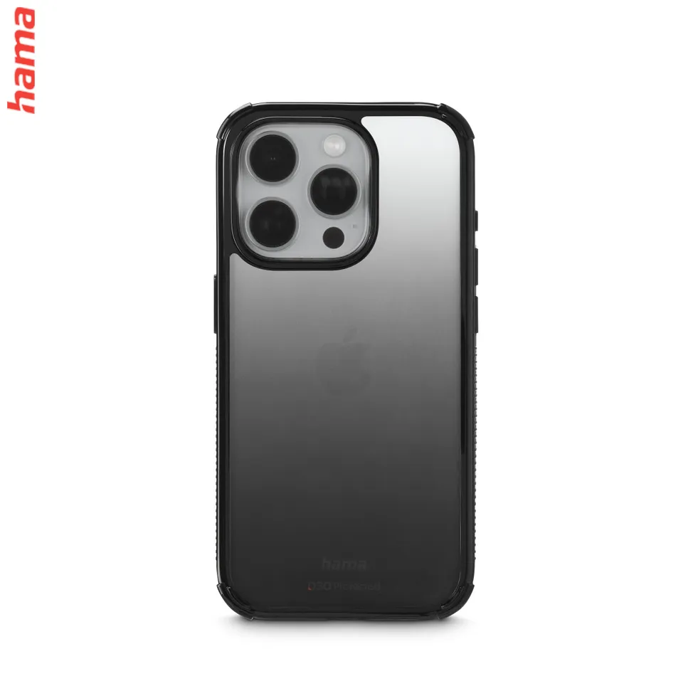 Hama Extreme Protect, kryt pre Apple iPhone 15 Pro, materiál D3O®, priehľadný čierny  