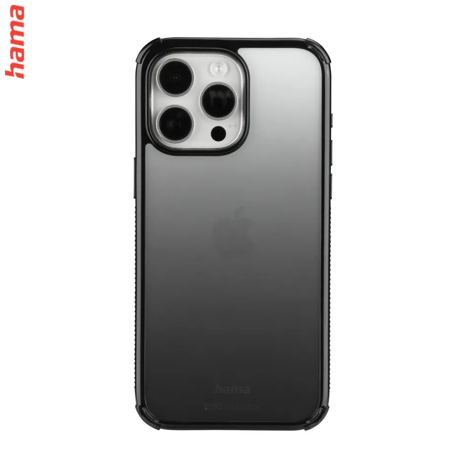 Hama Extreme Protect, kryt pre Apple iPhone 15 Pro Max, materiál D3O®, priehľadný čierny  