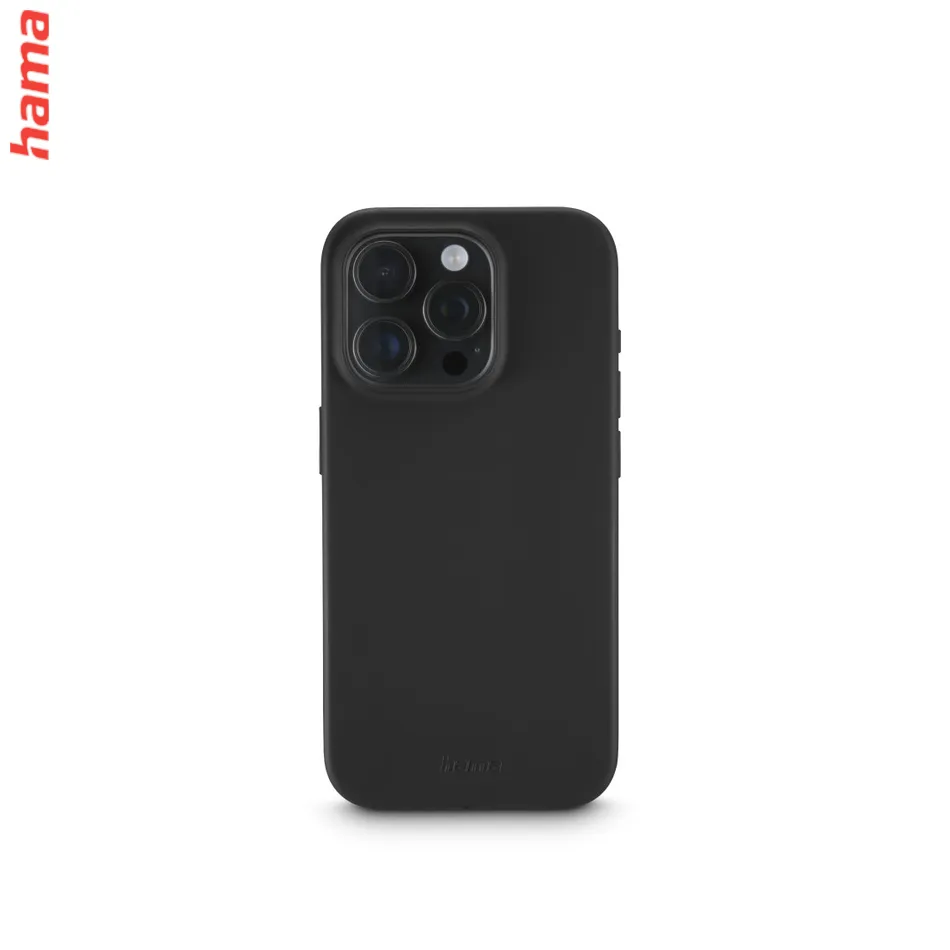 Hama Fantastic Feel, kryt pre Apple iPhone 16 Pro, hebký povrch, čierny  
