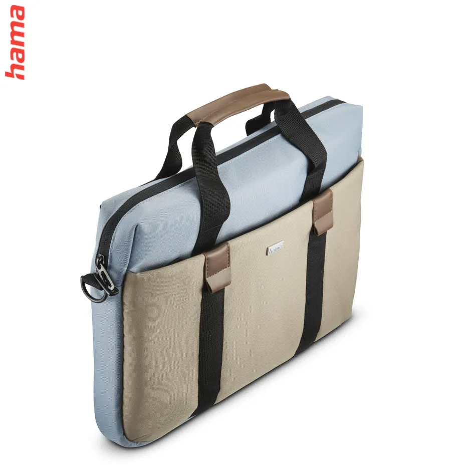 Hama Silvan, taška na notebook, pre 40-41 cm (15,6-16,2"), recyklovaný polyester, béžová/bledomodrá  
