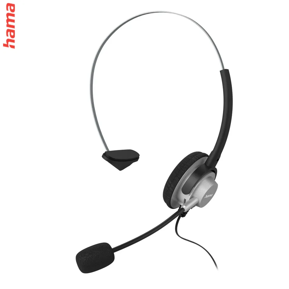 Hama On-ear headset pre bezdrôtové telefóny, mono, jack 2,5 mm, kábel 1,2 m  