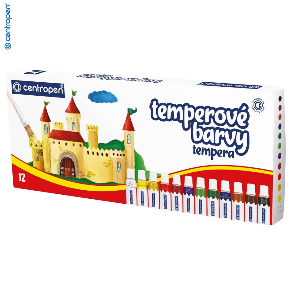 Centropen Temperové Farby 9550, 12 Farieb, 12 ml  