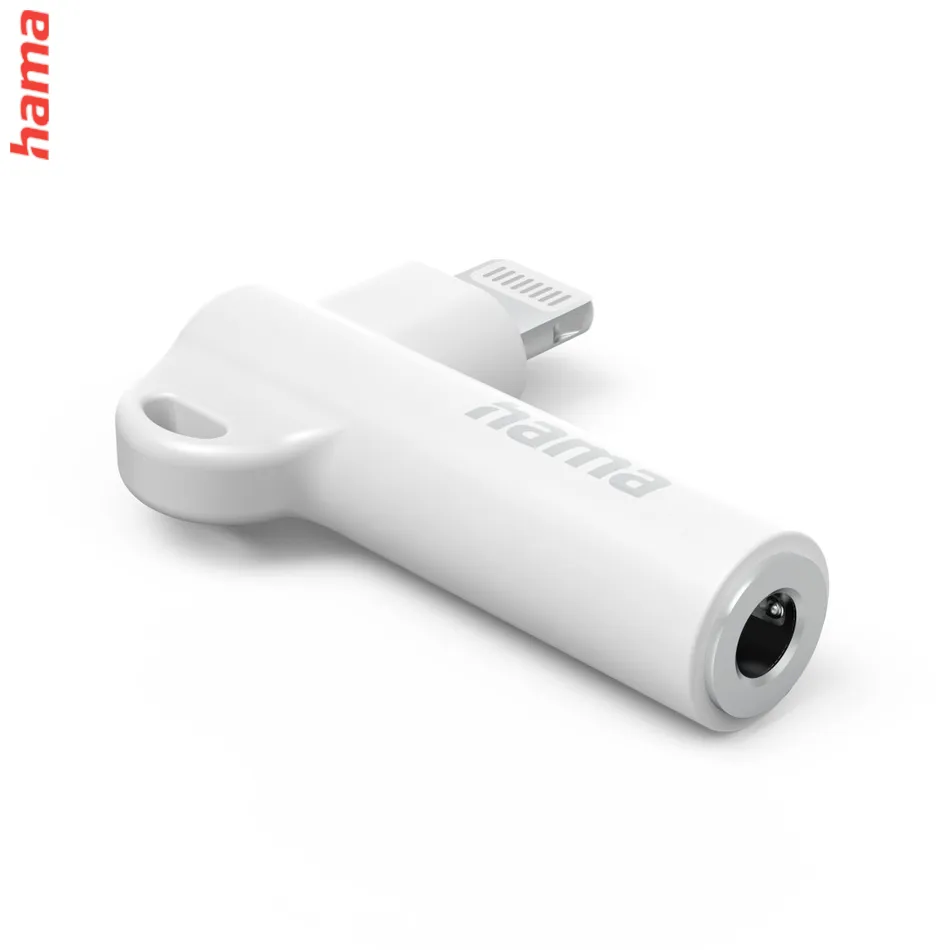 Hama MFi audio adaptér Lightning na jack 3,5 mm pre Apple, aktívny, kompaktný  