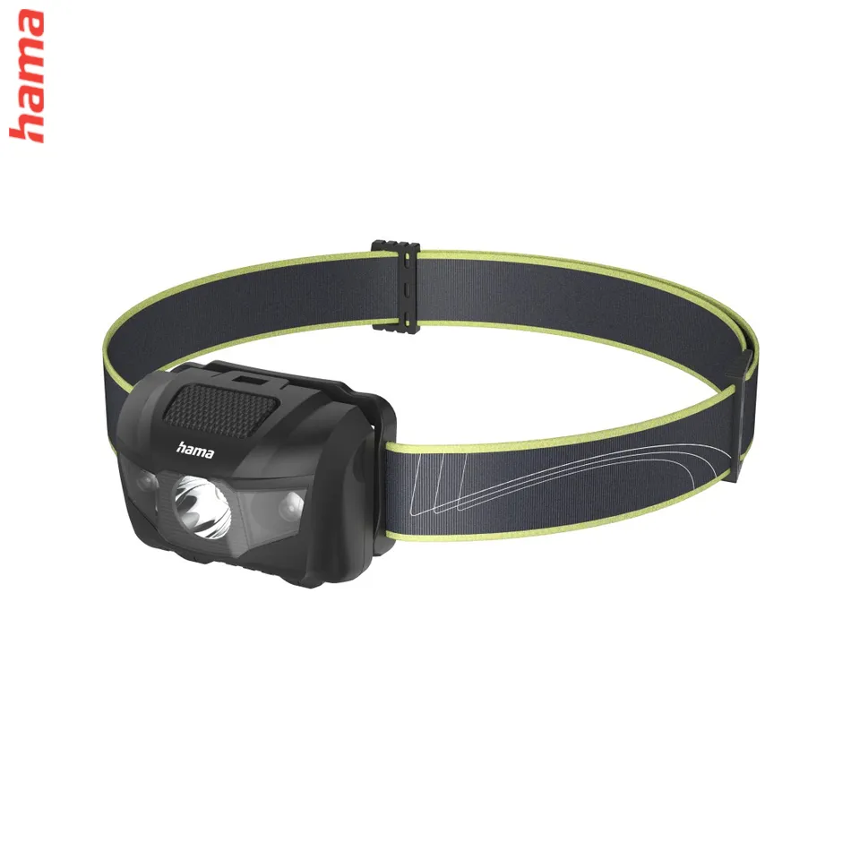 Hama HL200, LED čelovka, svietivosť 200 lm, dosvit 55 m, IP44, batérie