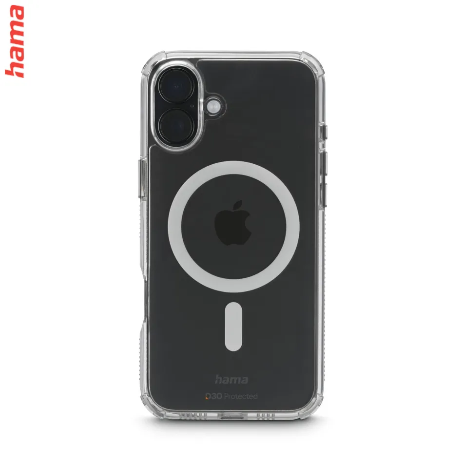 Hama Extreme Protect, kryt pre Apple iPhone 16 Plus, magnetický, D3O®, nezažltne, priehľadný