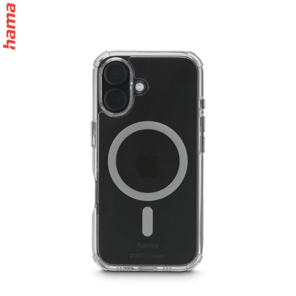 Hama Extreme Protect, kryt pre Apple iPhone 16, magnetický, D3O®, nezažltne, priehľadný