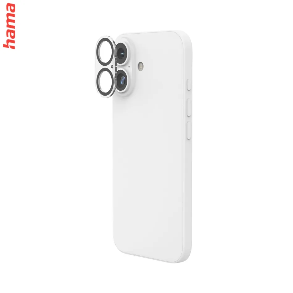 Hama Cam Protect, ochranné sklo fotoaparátu pre Apple iPhone 16/16 Plus, priehľadné