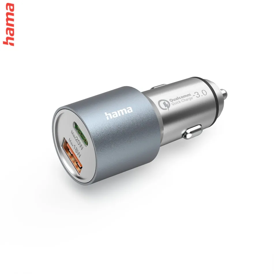 Hama rýchla USB nabíjačka do vozidla USB-C PD, USB-A QC, 38 W
