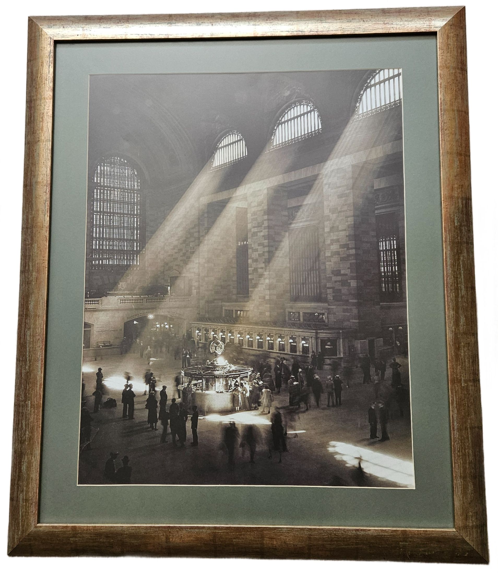 Obraz Grand Central Station v starožitnom drevenom ráme 67 x 82 cm