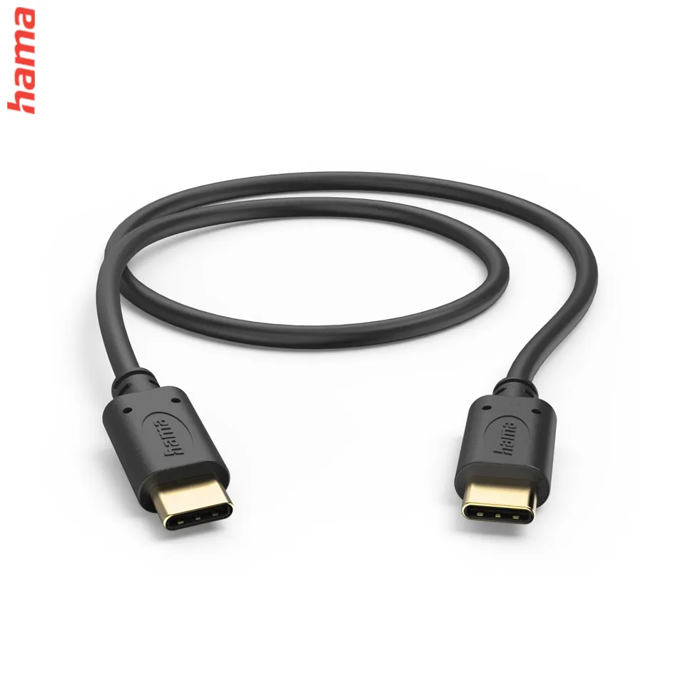 Hama kábel USB-C 2.0 typ C-C 0,5 m, čierny