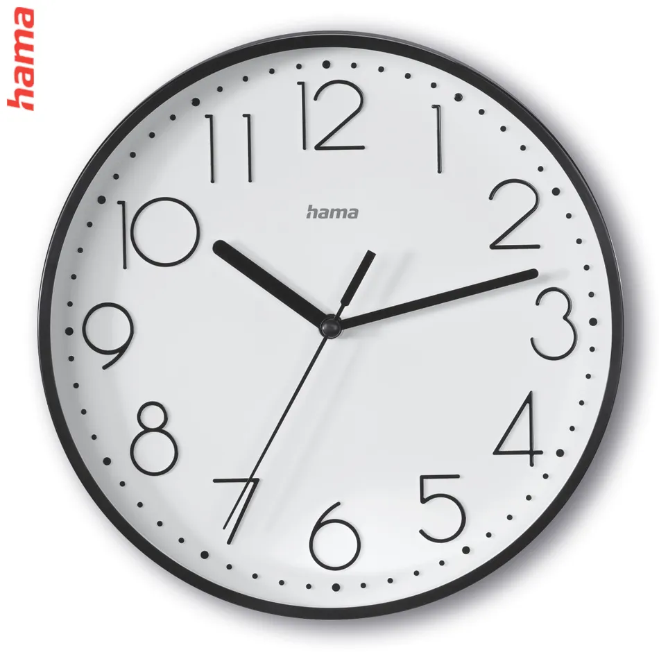Hama Salina, nástenné hodiny, priemer 22 cm, tichý chod, biele/čierne