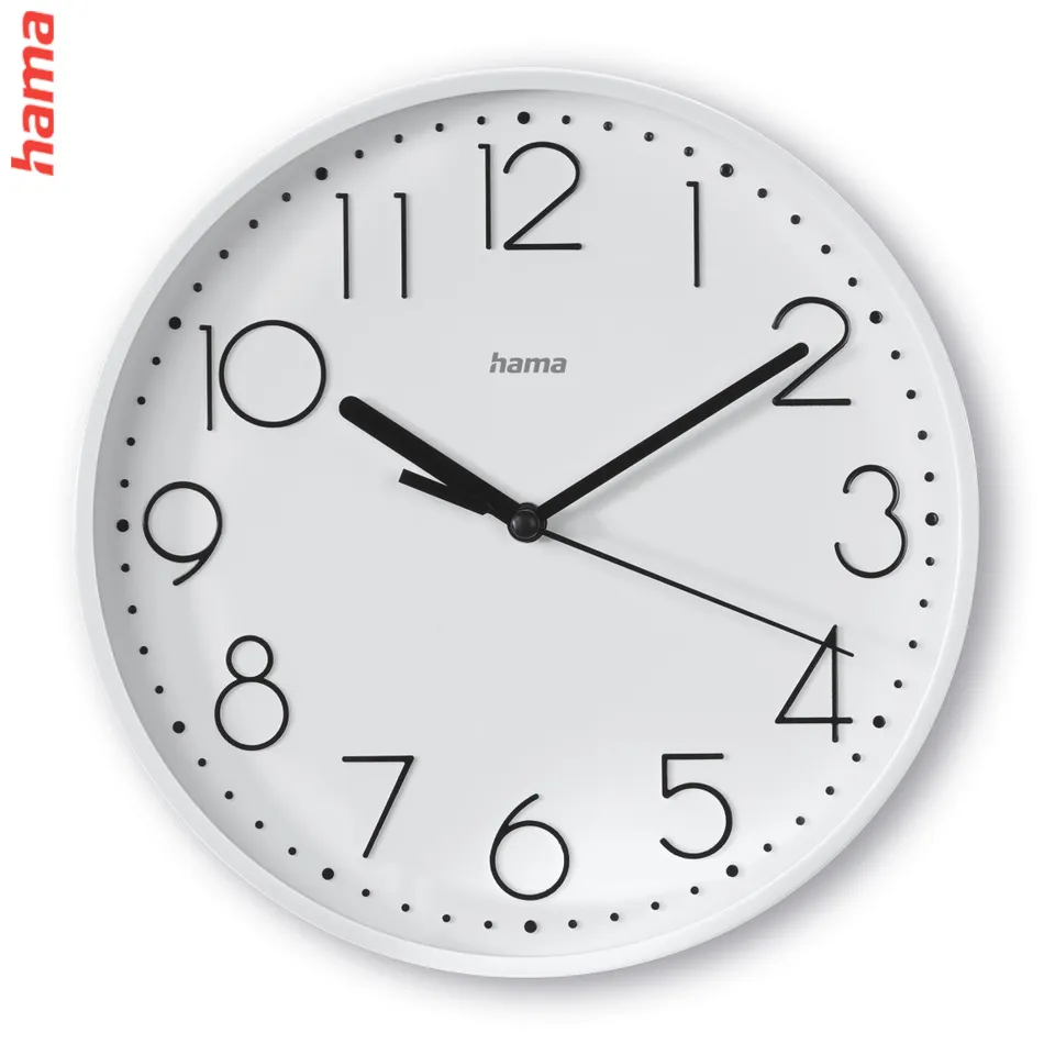 Hama Salina, nástenné hodiny, priemer 22 cm, tichý chod, biele