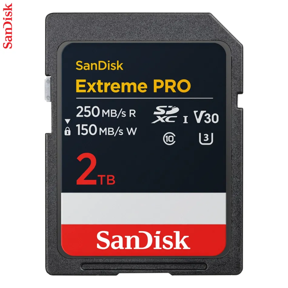SanDisk Extreme PRO SDXC 2 TB Up to 250 MB/s & 150 MB/s, UHS-I Card
