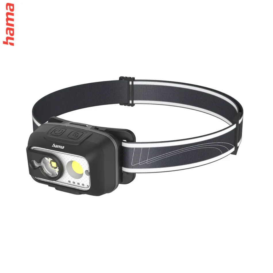 Hama HL500-C, LED čelovka, nabíjateľná, svietivosť 500 lm, dosvit 110 m, IP44