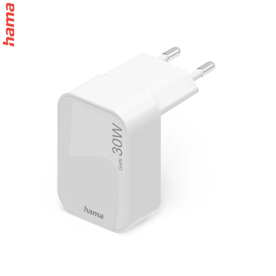 Hama rýchla USB nabíjačka GaN, USB-C PD/QC 30 W, skladacia