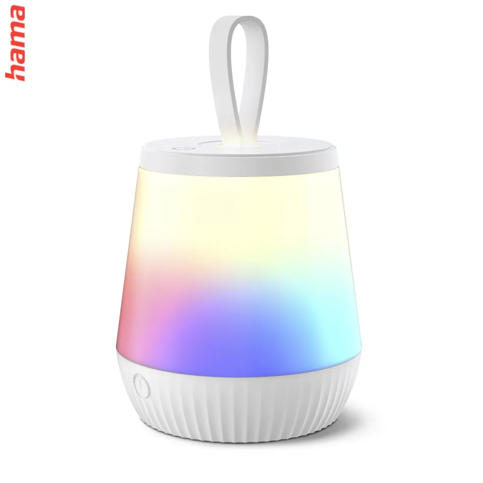 Hama Mobile, nočné/orientačné LED svetlo, prenosné, nabíjacie, časovač, stmievanie, RGBW, IP44