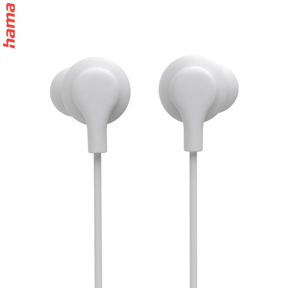 Hama USB-C slúchadlá s mikrofónom Curly, štuple, biela