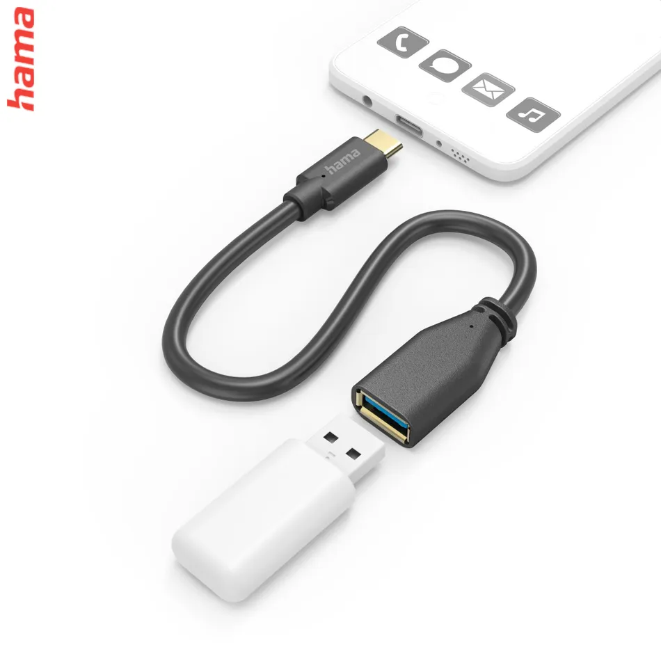 Hama OTG redukcia USB-C na USB-A, 5 Gb/s, 15 cm