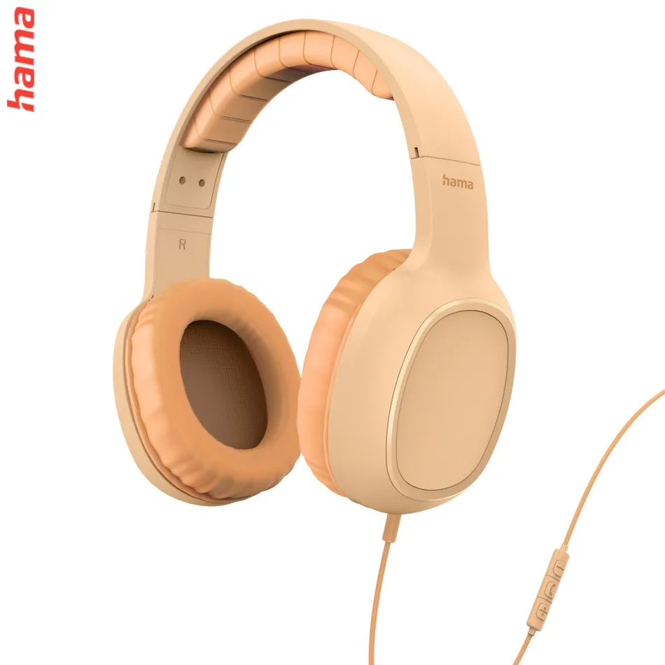 Hama USB-C slúchadlá s mikrofónom Fun C, uzavreté, oranžové