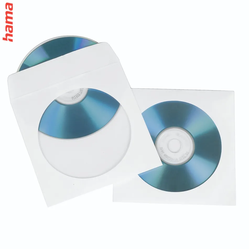 Hama papierové obaly na CD/DVD, biele, balenie 25 ks (cena za balenie)