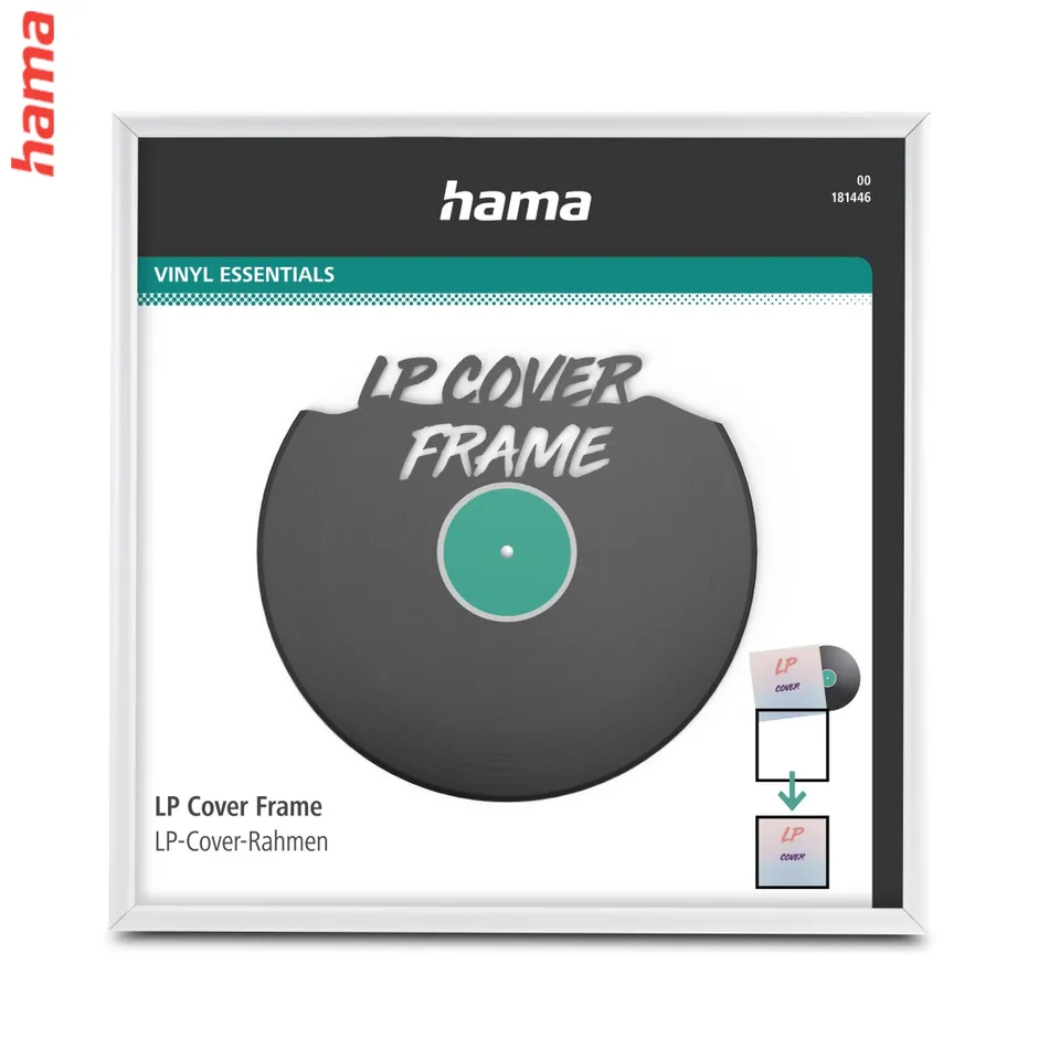 Hama rám na obal gramofónovej platne (LP/vinyl), 31,5x31,5 cm, hliníkový, matný biely