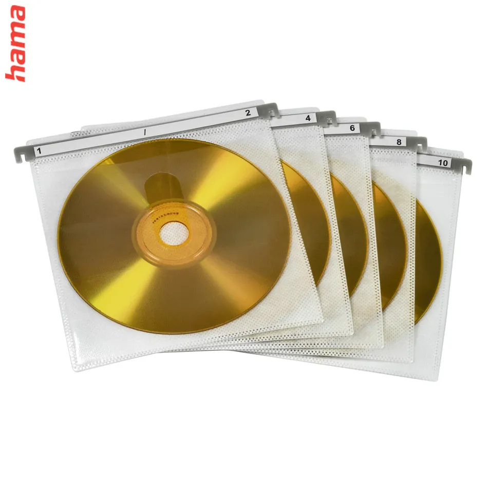 Hama ochranné obaly Double, pre 2 CD/DVD, biele, balenie 50 ks (cena za balenie)