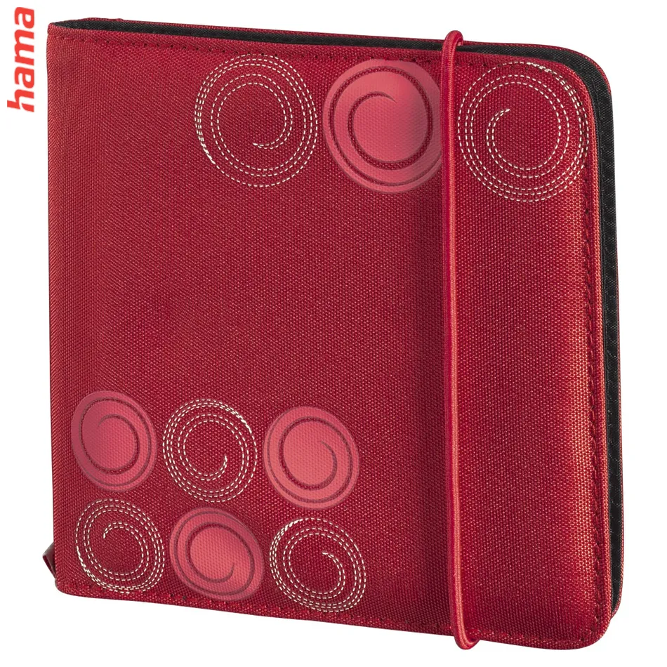Hama Up to Fashion, puzdro na 24 CD/DVD/Blu-ray diskov, červené
