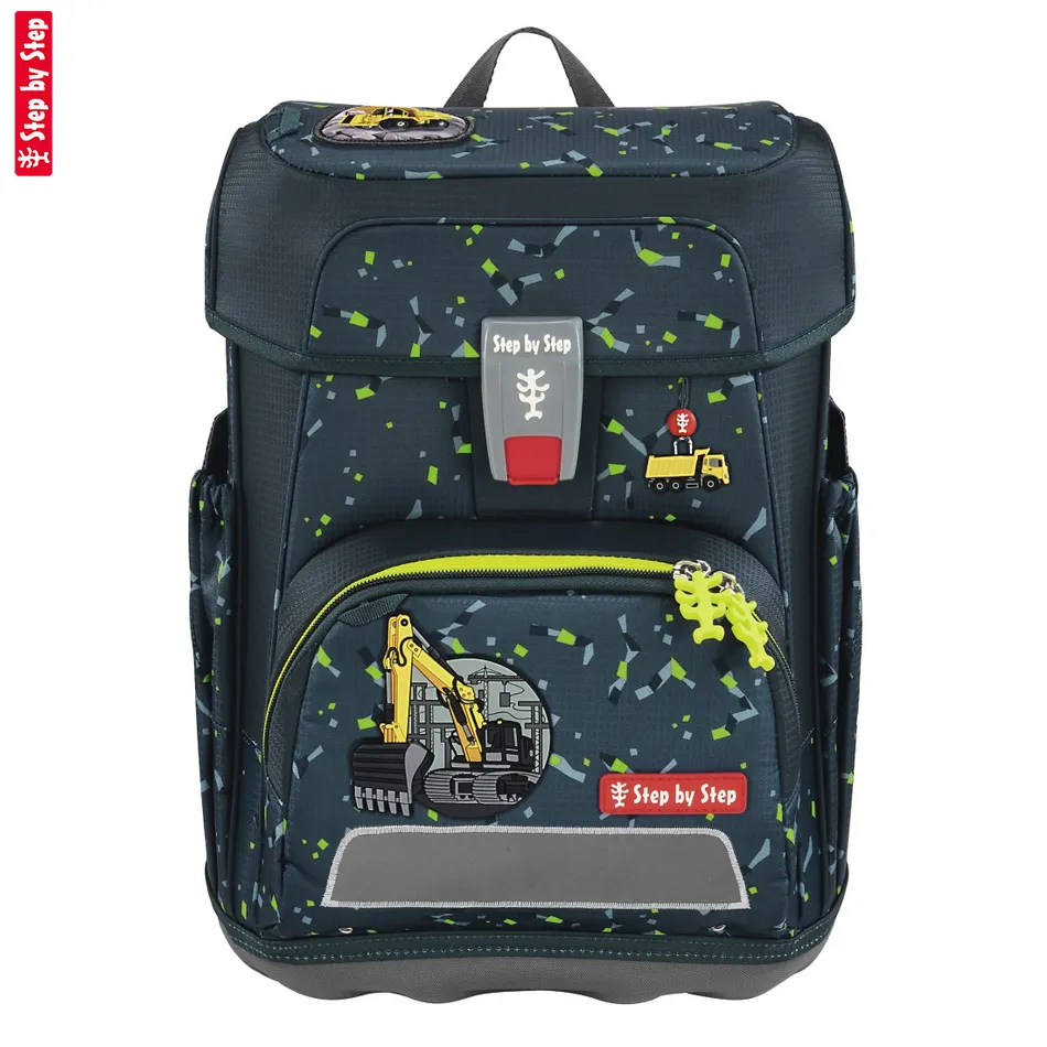 Školská aktovka Step by Step CLOUD, Bagger Rocco – 5-dielny set, AGR certifikát