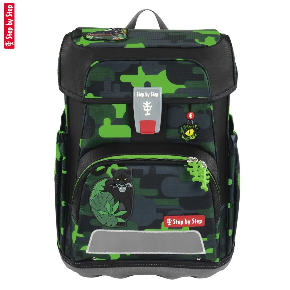 Školská aktovka Step by Step CLOUD, Black Cat Chiko - 5-dielny set, AGR certifikát