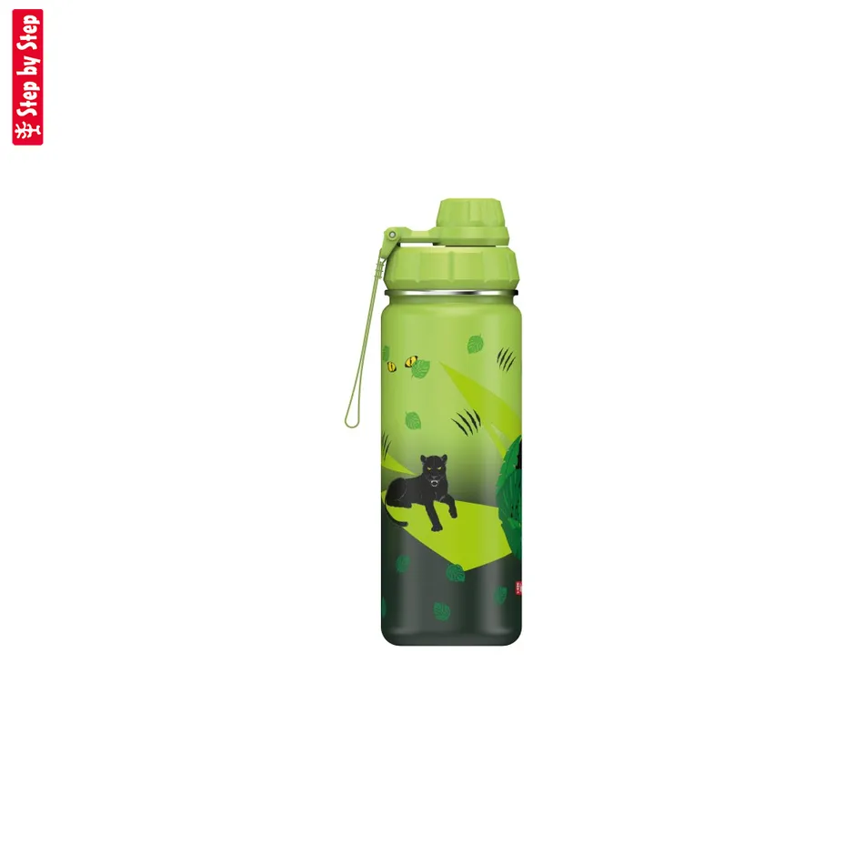 Izolovaná fľaška na nápoj z nerezovej ocele Step by Step 0,5 l, Black Cat