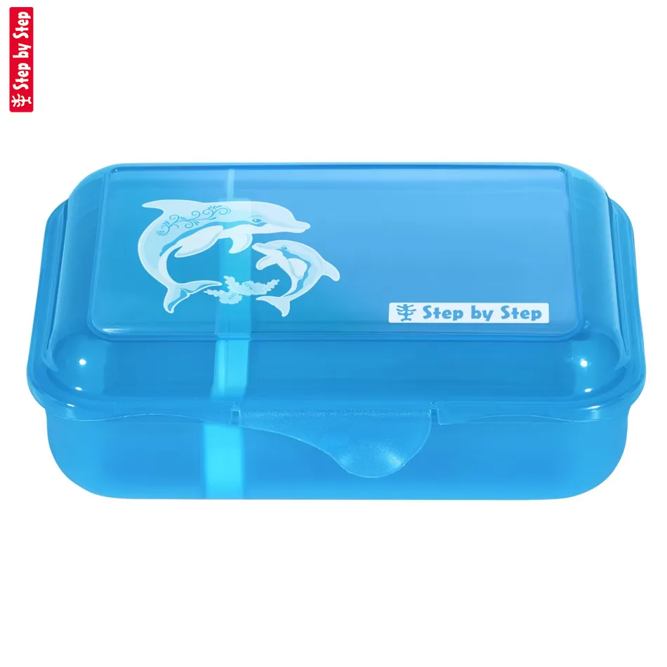 Krabička na desiatu Step by Step, Dolphin Finja, modrá