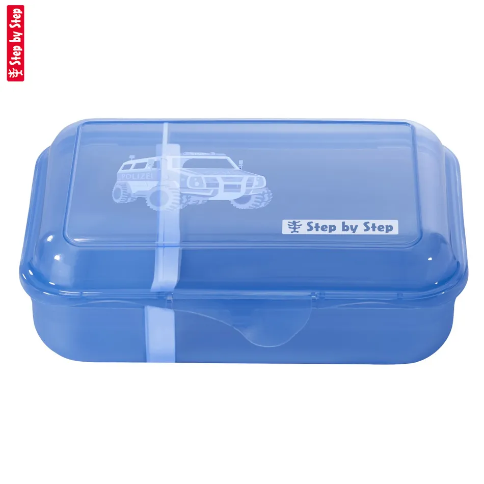 Krabička na desiatu Step by Step, Police Truck Charly, modrá