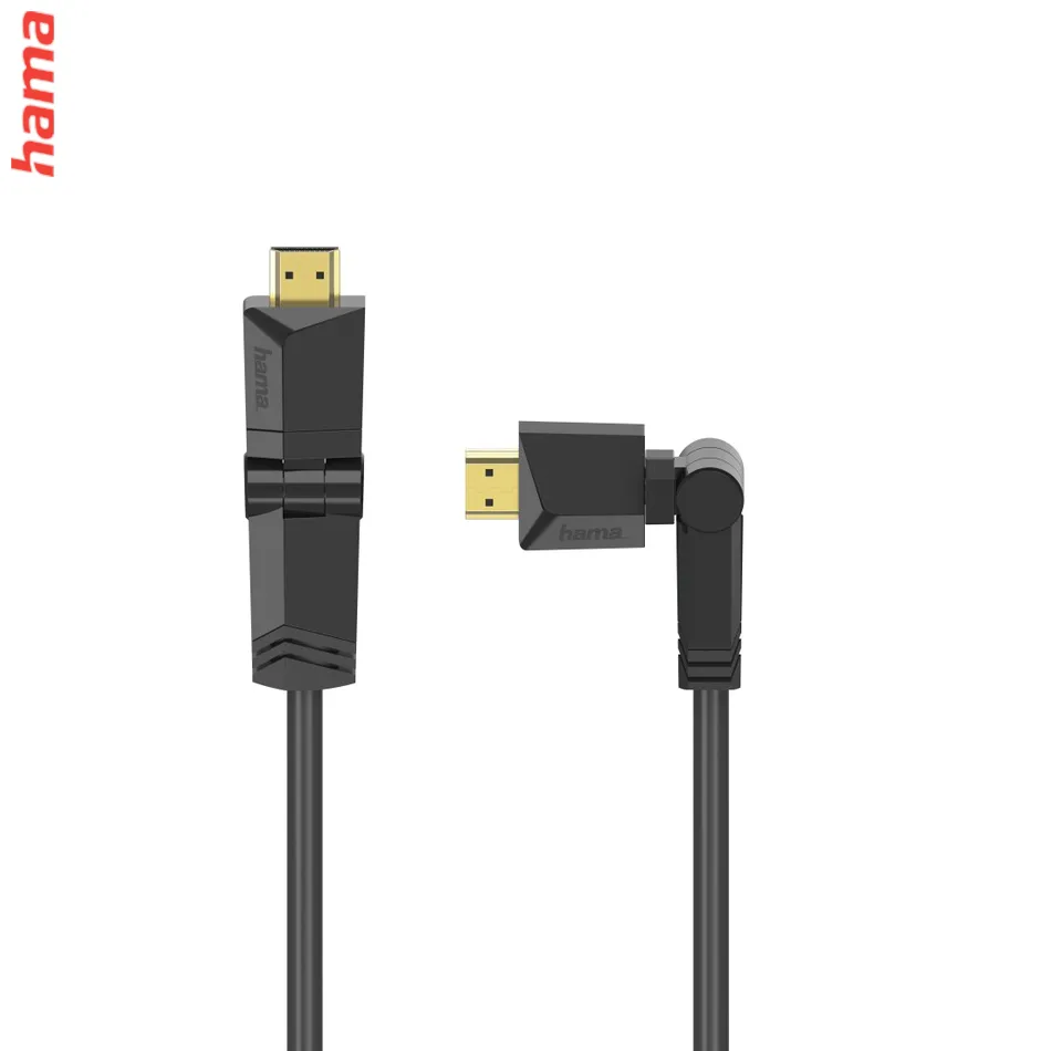 Hama HDMI kabel High Speed 4K 1,5 m, otočné vidlice (2 osi)