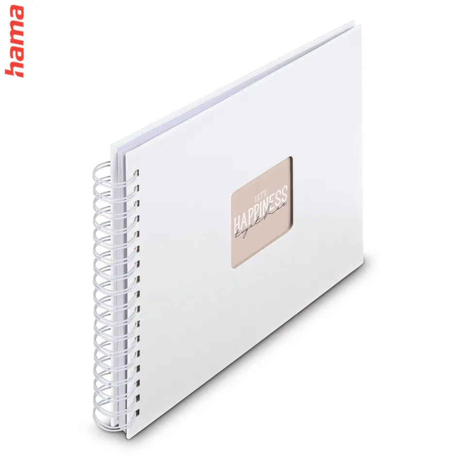 Fotoalbum špirálový FINE ART 28x24 cm, 100 foto, biela, biele listy