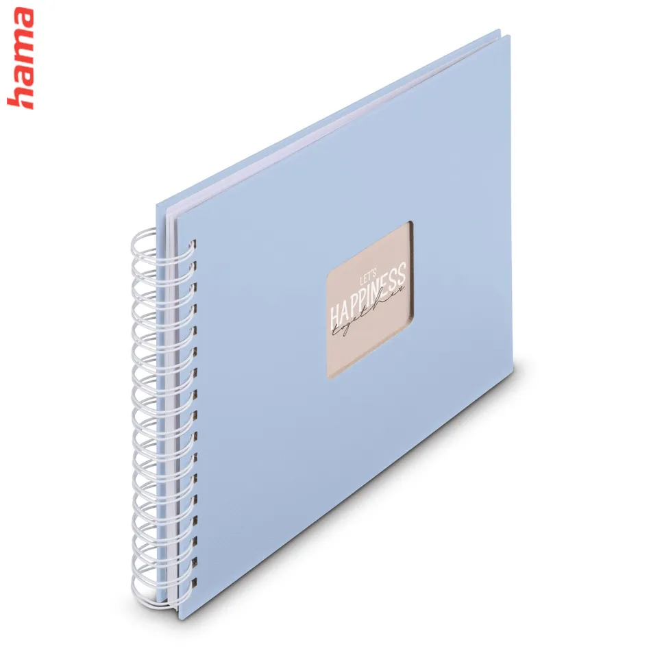 Fotoalbum špirálový Hama FINE ART 28x24 cm, 100 foto, lagoon, biele listy