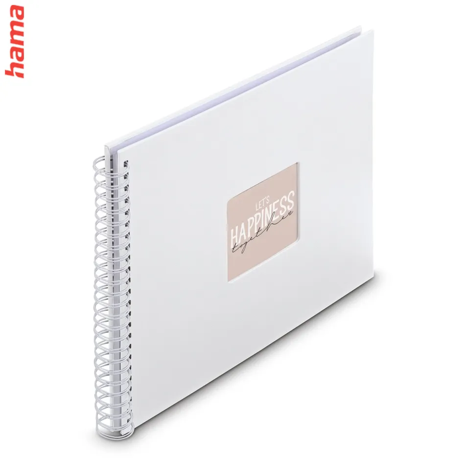 Fotoalbum špirálový Hama FINE ART 36x32 cm, 300 foto, biely, biele listy