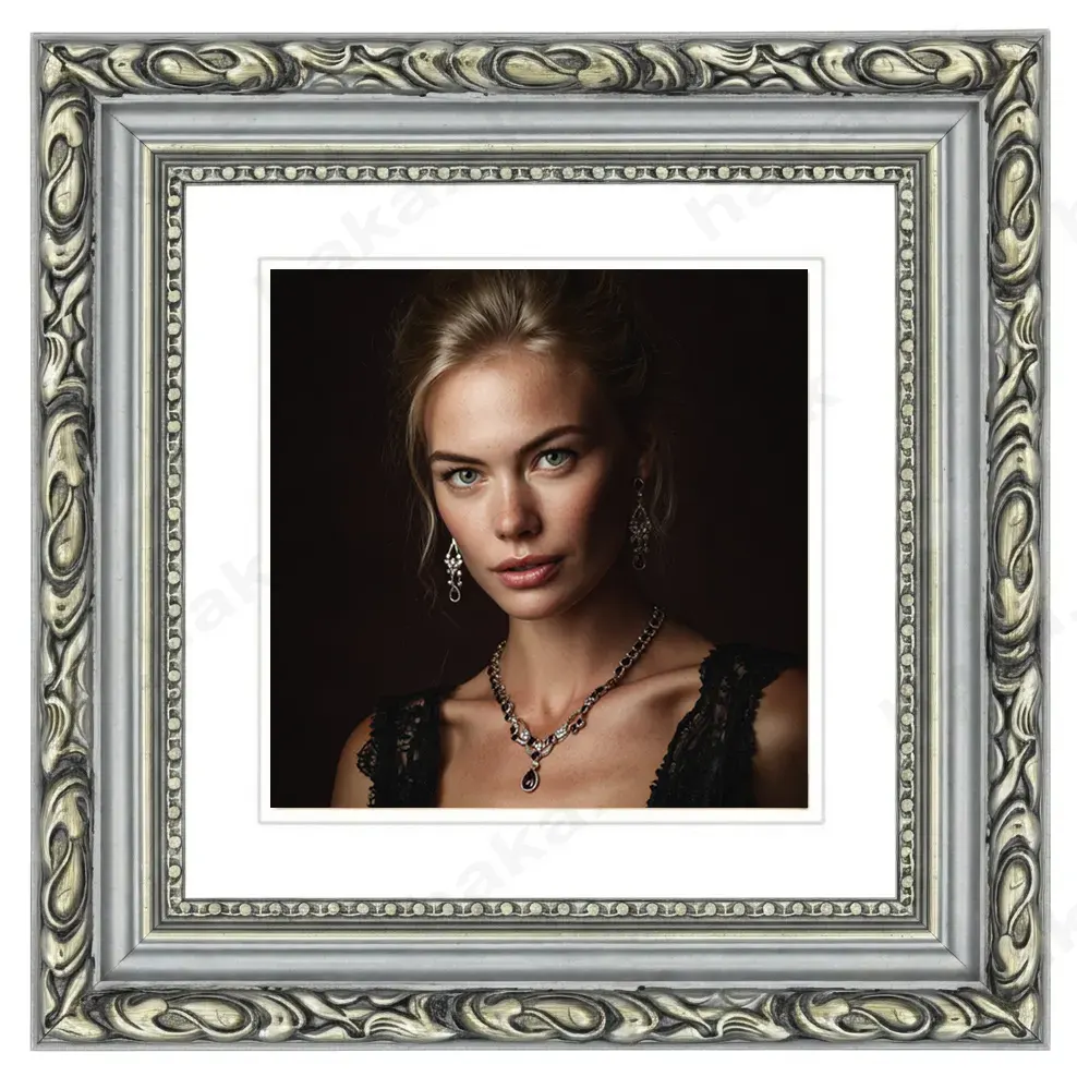Drevený rám na obraz 30x30 cm Aurelia strieborný