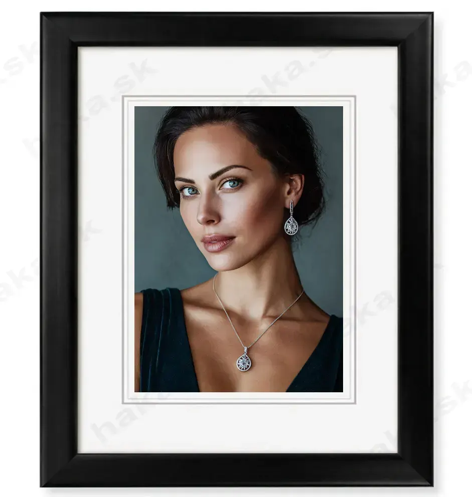 Drevený rám na obraz A1 60x84 cm NARA čierny plexisklo