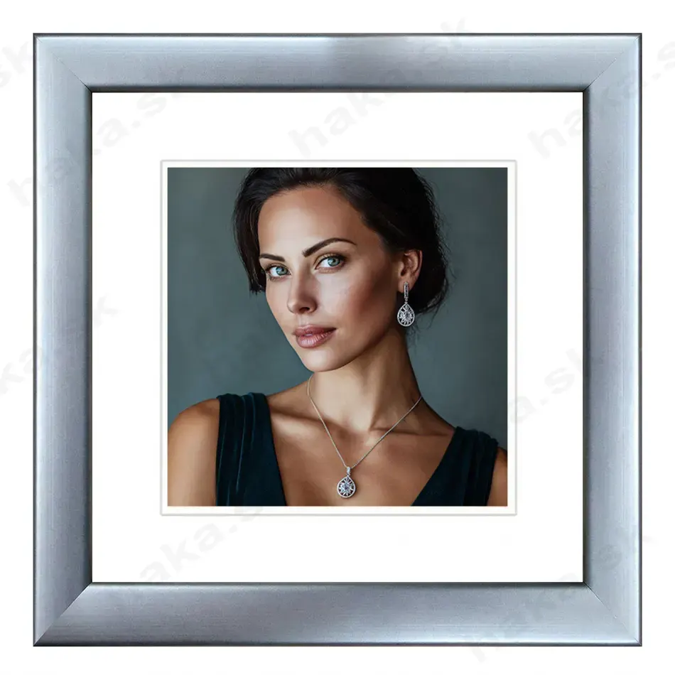 Drevený rám na obraz 30x30 cm NARA strieborný