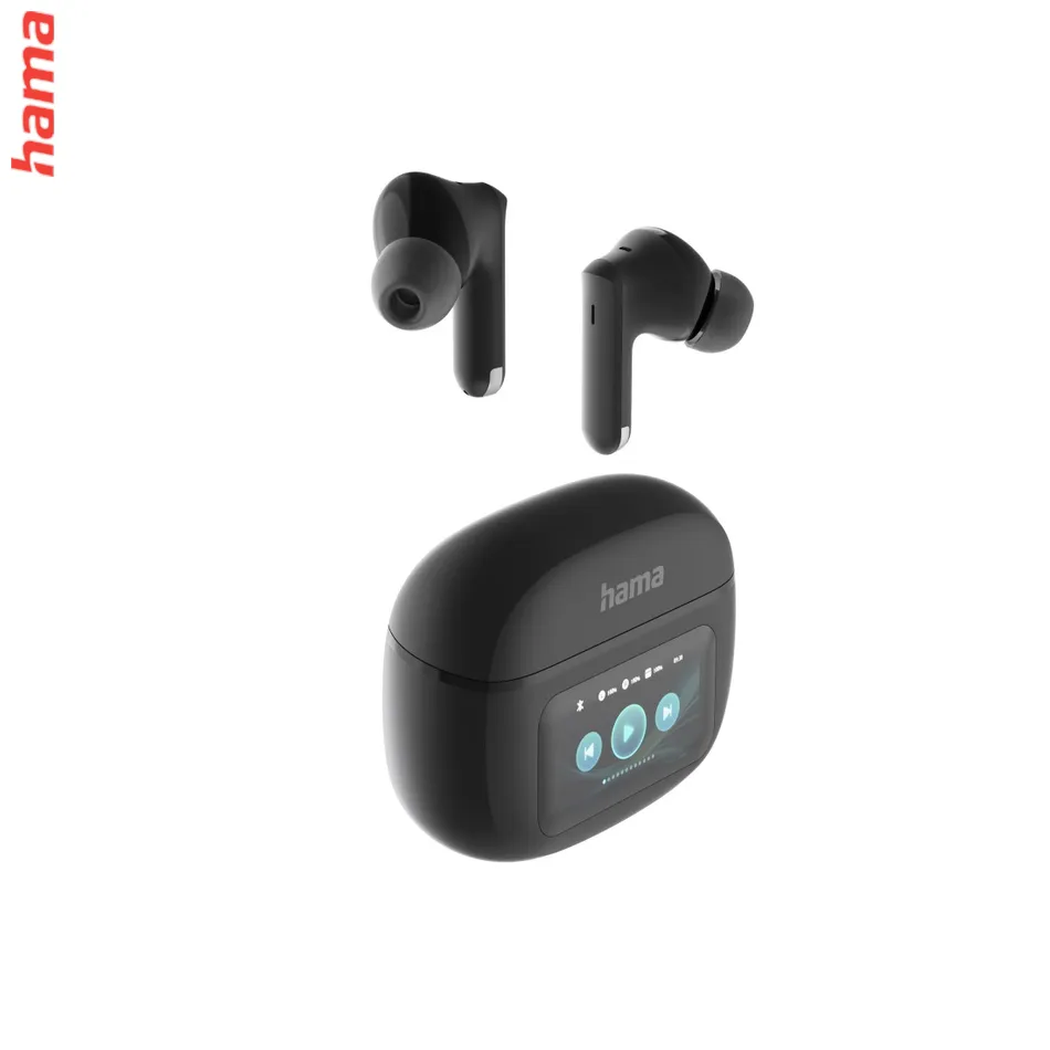 Hama Bluetooth® slúchadlá Spirit Touch, štuple, ANC/ENC, displej, čierne