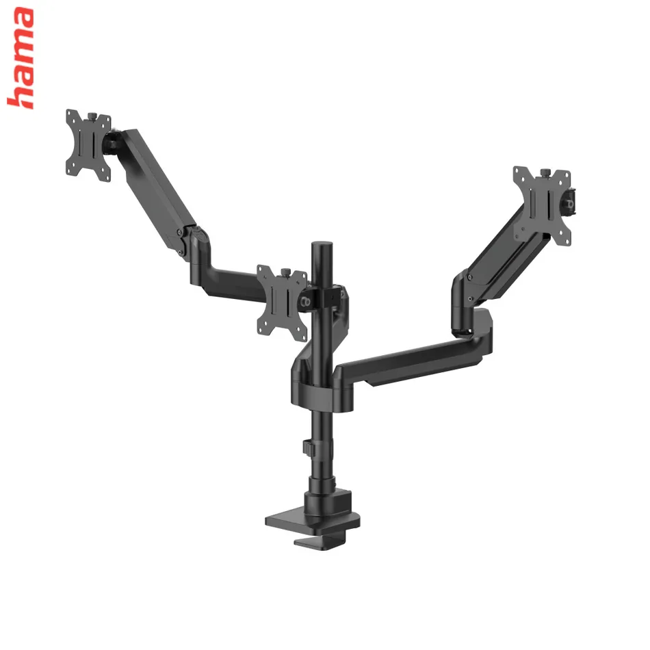 Hama stolný držiak monitoru+ďalších 3 zariadení, pre streaming/gaming, výškovo nastaviteľný, otočný