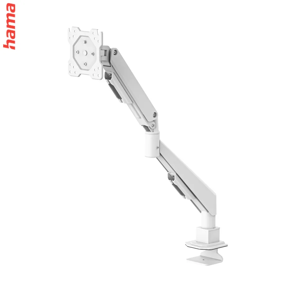Hama stolný držiak pre 1 monitor 35", 1 rameno s plynovou pružinou, biely