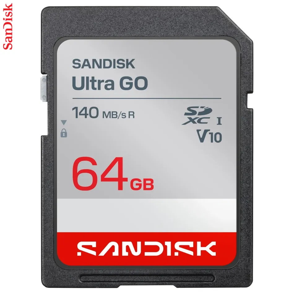 SanDisk SDXC Ultra GO 64GB (UHS-1, V10, U1, C10, R140MB/s, Full HD Video)