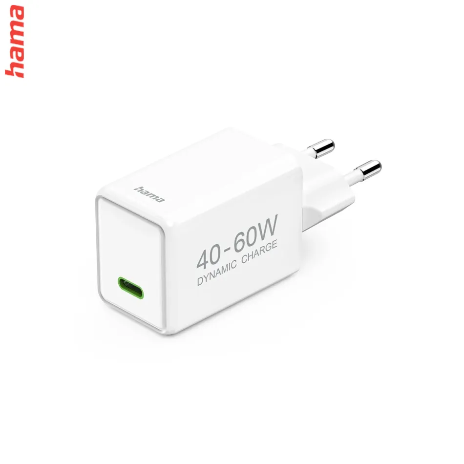 Hama Rýchla USB nabíjačka GaN USB-C PD 40-60 W, AVS dynamické nabíjanie