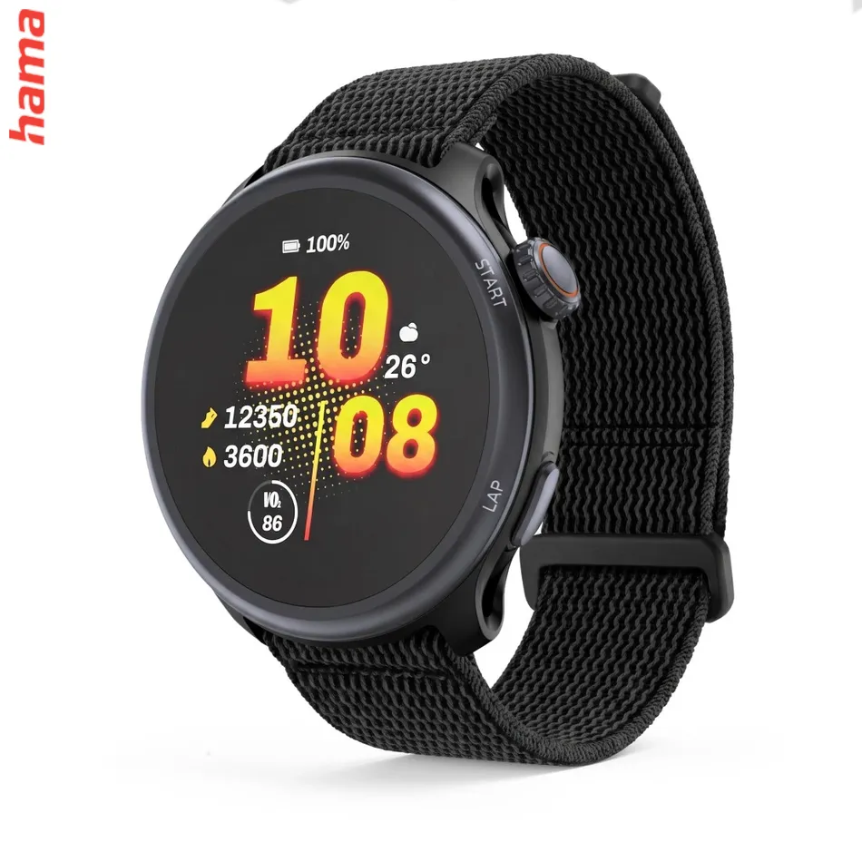 Smart hodinky 9050, bežecké, GPS, offline mapy, 45 mm, 5 ATM, čierne