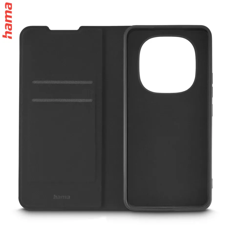 Hama Xiaomi Redmi Note 15 Pro obal, čierne knižkové puzdro, Daily Protect