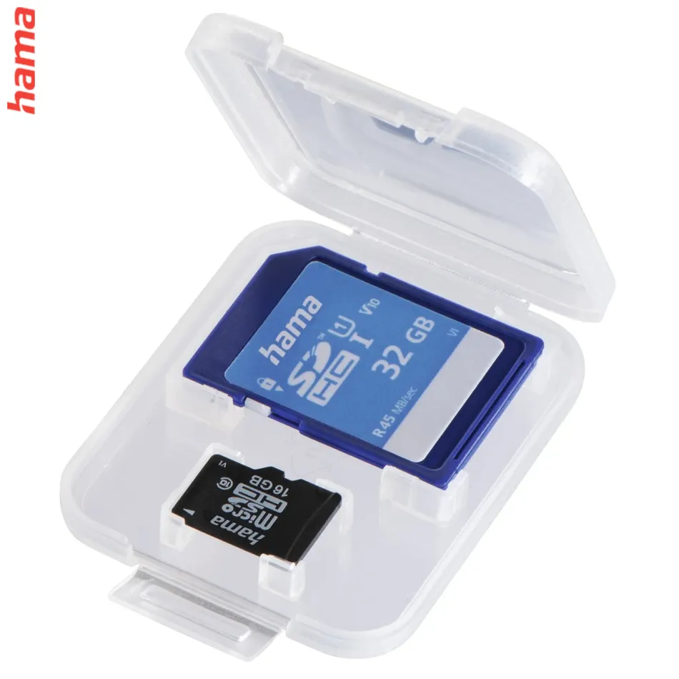 Hama priehľadný obal na SD karty DuoCase, box pre 2 karty