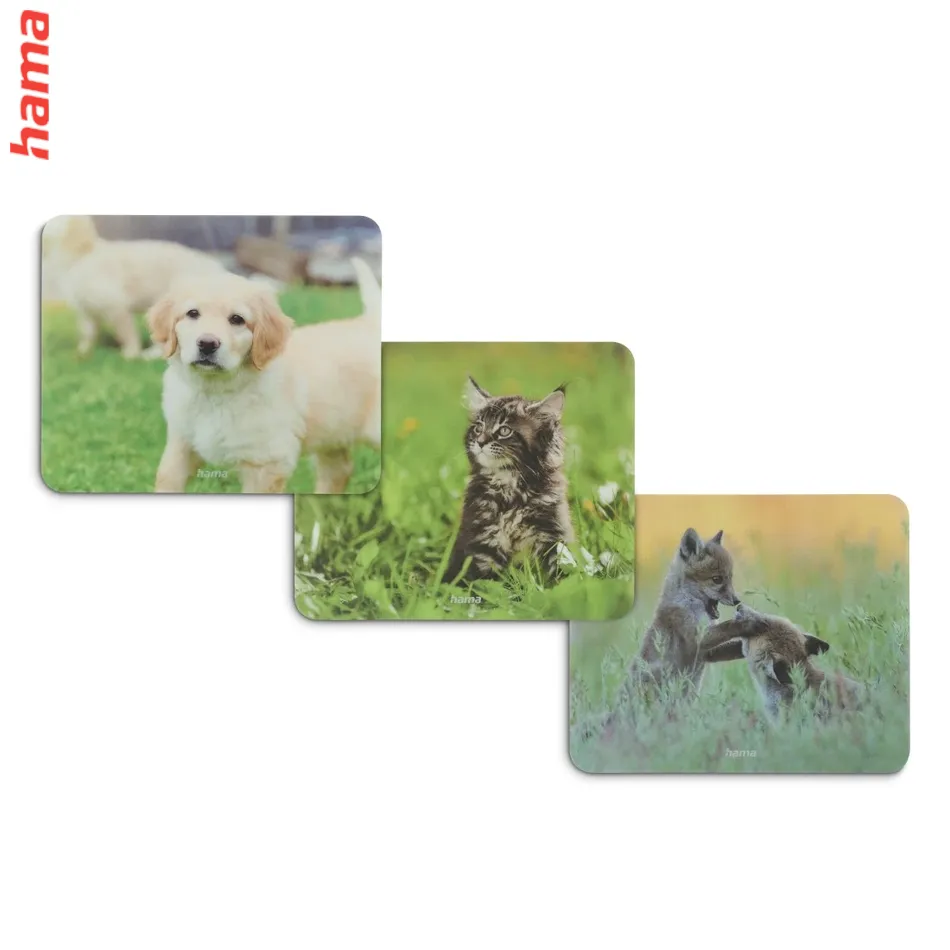 Hama podložky pod myš Animal so zvieratami, 22 x 18 cm, 12 kusov